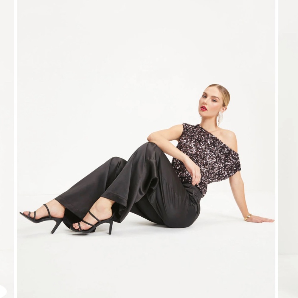 VICI Wide Leg Satin Pant